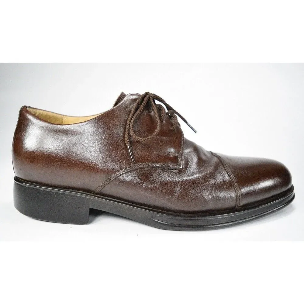 Joseph & Feiss Men's Size 8.5 Cap Toe Oxfords Brown Leather